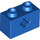 LEGO Blue Kostka 1 x 2 s osa otvorem (&#039;+&#039; Otevírací a spodní trubice) (31493 / 32064)