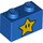 LEGO Blue Kostka 1 x 2 s Super Star se spodní trubkou (3004 / 76888)