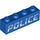 LEGO Blue Kostka 1 x 4 s Slanted &#039;Policie&#039; logo (1414 / 3010)