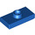LEGO Blue Deska 1 x 2 s 1 Stud (s drážkou a držákem spodního čepu) (15573)
