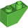 LEGO Bright Green Sklon 1 x 2 (45°) Převrácený (3665)
