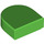 LEGO Bright Green Dlaždice 1 x 1 Polovina Oval (24246 / 35399)