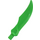 LEGO Bright Green Široký Čepel Zakřivený meč