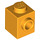 LEGO Bright Light Orange Kostka 1 x 1 s Stud na Jeden Postranní (87087)