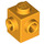 LEGO Bright Light Orange Kostka 1 x 1 s Dva Study na Adjacent Sides (26604)