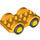 LEGO Bright Light Orange Duplo Auto s Black Kola a Yellow Hubcaps (11970 / 35026)