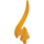 LEGO Světle oranžová Minifigurka Kopí Tip s Elongated Plamen (18395)