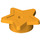 LEGO Bright Light Orange Deska 1 x 1 Kulatá s Star (11609 / 28619)