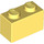 LEGO Bright Light Yellow Brick 1 x 2 se spodní trubkou (3004 / 93792)