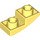 LEGO Bright Light Yellow Sklon 1 x 2 Zakřivený Převrácený (24201)