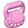 LEGO Bright Pink Bag Kulatá s Ruffle (93090)