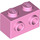 LEGO Bright Pink Kostka 1 x 2 s Study na Jeden Postranní (11211)