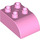 LEGO Bright Pink Duplo Kostka 2 x 3 s Zakřivená Rohí část (2302)