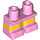 LEGO Bright Pink Krátký Nohy s Yellow Stripe (16709 / 41879)