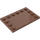 LEGO Brown Dlaždice 4 x 6 s Study na 3 Edges (6180)