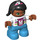 LEGO Child s Black Vlasy a Králičí Horní Duplo figurka