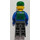 LEGO Stavební dělník s Zelená Víčko Minifigurka