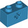 LEGO Dark Azure Kostka 1 x 2 s osa otvorem (&#039;+&#039; Otevírací a spodní trubice) (31493 / 32064)