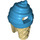 LEGO Dark Azure Zmrzlina Costume Pokrývka hlavy (80678)