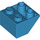 LEGO Dark Azure Sklon 2 x 2 (45°) Převrácený s plochou distanční vložkou vespod (3660)