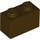 LEGO Dark Brown Brick 1 x 2 se spodní trubkou (3004 / 93792)