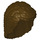 LEGO Dark Brown Dlouho Textured Vlasy s otvorem na Horní a Postranní (35182)