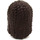 LEGO Dark Brown Dlouho Textured Vlasy s otvorem na Horní a Postranní (35182)