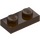 LEGO Tmavě hnědá Deska 1 x 2 (3023 / 28653)