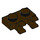 LEGO Dark Brown Deska 1 x 2 s Horizontální Clips (Otevřít klipy &#039;O&#039;) (49563 / 60470)