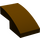 LEGO Dark Brown Sklon 1 x 2 Zakřivený (3593 / 11477)