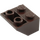 LEGO Dark Brown Sklon 2 x 2 (45°) Převrácený s plochou distanční vložkou vespod (3660)
