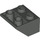 LEGO Dark Gray Sklon 2 x 2 (45°) Převrácený s plochou distanční vložkou vespod (3660)