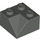 LEGO Dark Gray Sklon 2 x 2 (45°) s Dvojitý Concave (Hrubý povrch) (3046 / 4723)