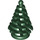LEGO Dark Green Pine Strom (Malý) 3 x 3 x 4 (2435)