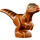 LEGO Tmavě oranžová Dítě Raptor s Hnědá Označení (37829 / 38524)