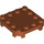 LEGO Dark Orange Deska 4 x 4 x 0.7 s Zaoblené rohy a Empty Middle (66792)