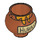 LEGO Dark Orange Zaoblený Pot / Cauldron s Dripping Honey a &quot;Hunny&quot; Label (78839 / 98374)
