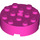 LEGO Dark Pink Kostka 4 x 4 Kulatá s otvorem (87081)