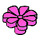 LEGO Dark Pink Květ s Squared Okvětní lístky (bez výztuže) (4367 / 32606)