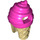 LEGO Dark Pink Zmrzlina Costume Pokrývka hlavy (80678)