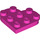 LEGO Dark Pink Deska 3 x 3 Kulatá Srdce (39613)