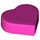 LEGO Dark Pink Dlaždice 1 x 1 Heart (5529 / 39739)