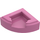 LEGO Dark Pink Dlaždice 1 x 1 Čtvrtletí Kruh (25269 / 84411)
