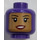 LEGO Tmavě fialová Batgirl s Plášť s Smile Minifigurka Hlava (Zapuštěný pevný cvoček) (3626 / 29423)