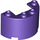 LEGO Dark Purple Válec 2 x 4 x 2 Polovina (24593 / 35402)