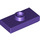 LEGO Dark Purple Deska 1 x 2 s 1 Stud (s drážkou a držákem spodního čepu) (15573)