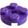 LEGO Dark Purple Deska 2 x 2 Kulatá s osa otvorem (s &#039;+&#039; otvorem pro nápravu) (4032)