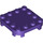 LEGO Dark Purple Deska 4 x 4 x 0.7 s Zaoblené rohy a Empty Middle (66792)