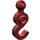 LEGO Dark Red Hák 1 x 3 s Tažná koule (30395 / 66904)