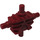 LEGO Dark Red Minifig Mechanické Trup s 4 Postranní Attachment Cylinders (54275)